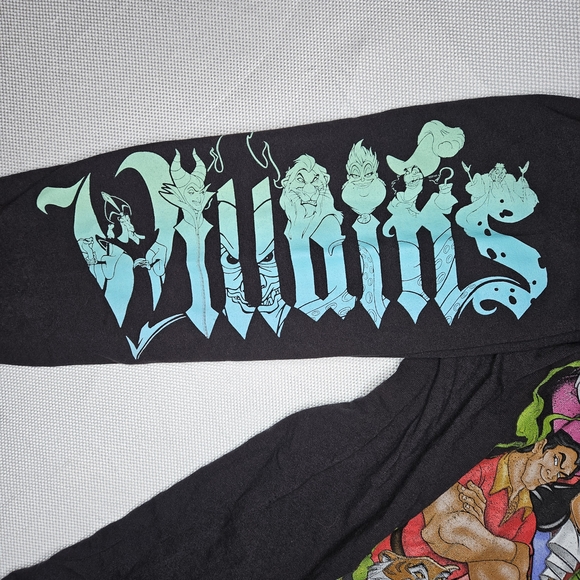 Disney Villains Long Sleeve Graphic T-Shirt Mens XL Black Ursula Maleficent Scar - Picture 4 of 8